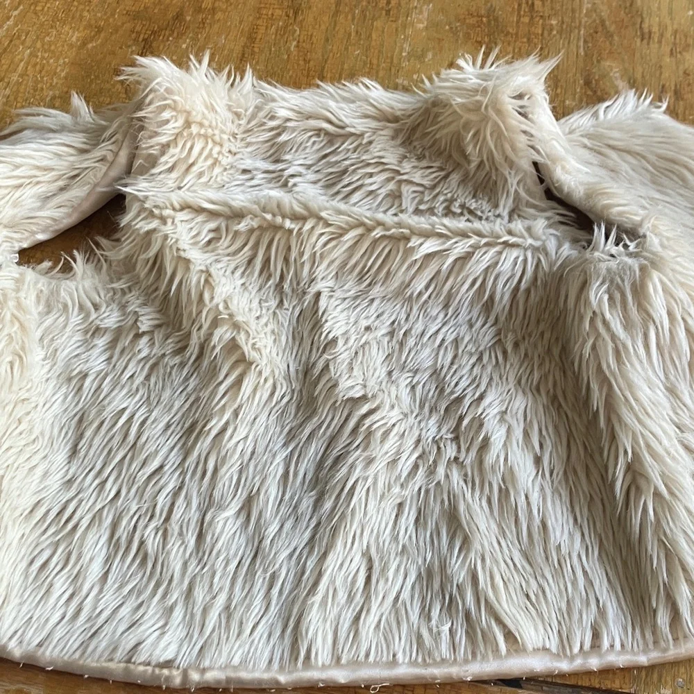 Kids Faux Fur Vest - Cream